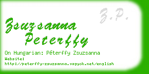 zsuzsanna peterffy business card