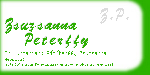 zsuzsanna peterffy business card